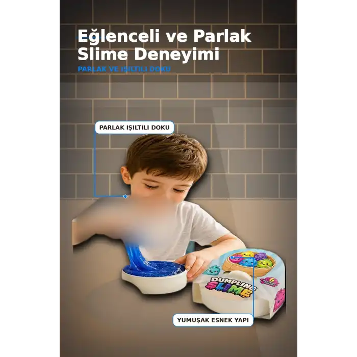 Yumuşak Dokulu 170gr Dumpling Slime Oyun Jeli Stres Önleyici Çocuk Aktivite Hamuru BX-313397