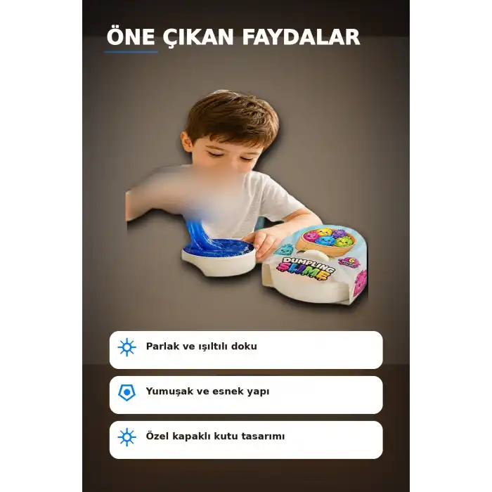 Yumuşak Dokulu 170gr Dumpling Slime Oyun Jeli Stres Önleyici Çocuk Aktivite Hamuru BX-313397