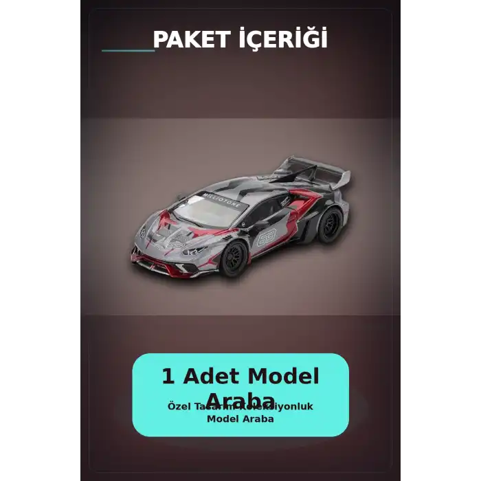 1/64 Metal Diecast LB Works Lamborghini Huracan GT Ronin - Tekli Koleksiyonluk Model Araba BX-313399