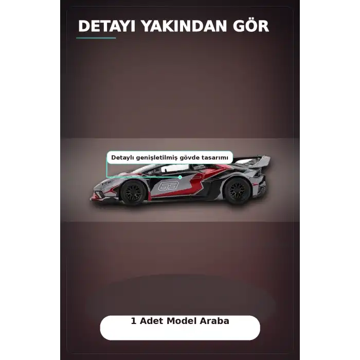 1/64 Metal Diecast LB Works Lamborghini Huracan GT Ronin - Tekli Koleksiyonluk Model Araba BX-313399