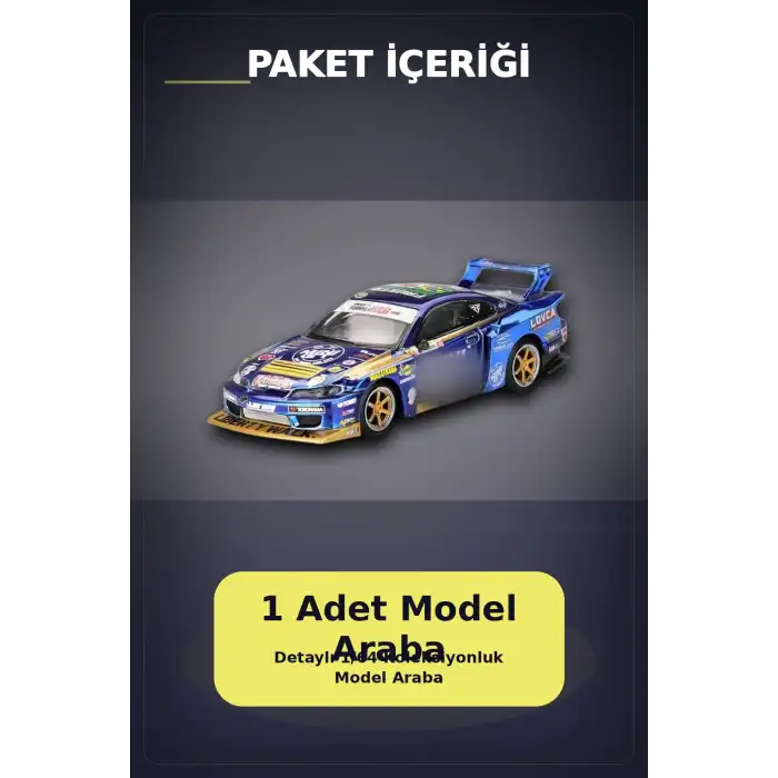 LBWK Formula Drift 1/64 Nissan S15 Silvia Model Araba - Liberty Walk Replica BX-313402