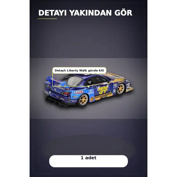 Halloween Temalı 1/64 Nissan S15 Silvia Diecast Model Araba, Koleksiyonluk Parça BX-313404