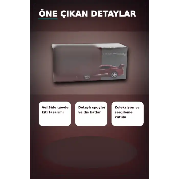 Diecast 1/64 VeilSide Combat V-I Toyota Supra Kırmızı Model Araba - Tekli Kutu BX-313405