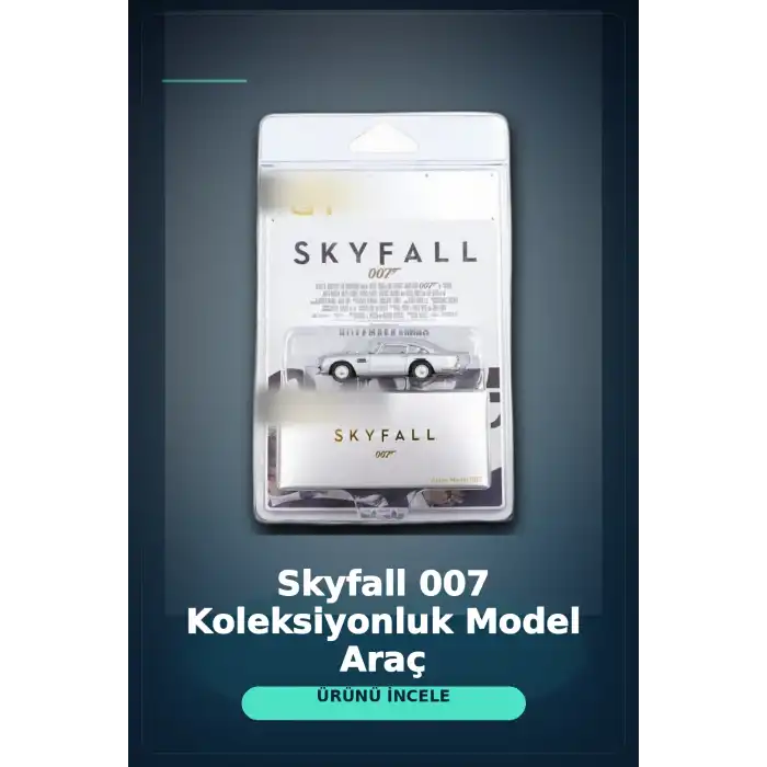 Diecast 1/64 Aston Martin DB5 Skyfall Filmi Model Araba - Koleksiyonluk Blister Paket BX-313406