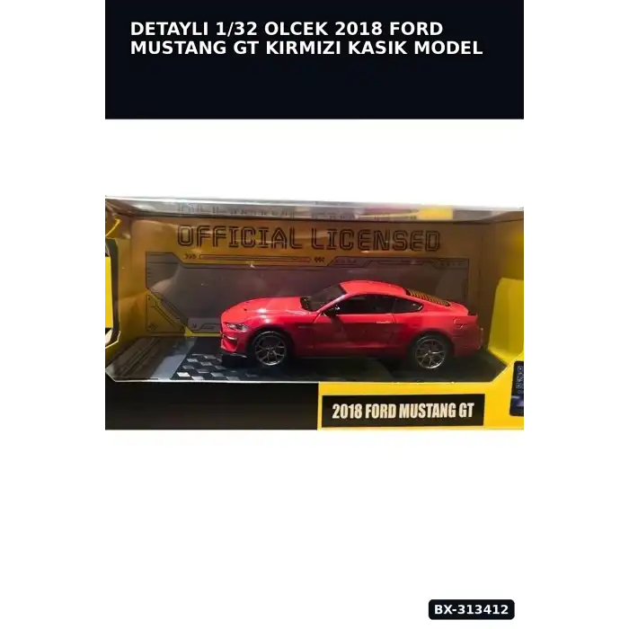 Detayli 1/32 Olcek 2018 Ford Mustang GT Kirmizi Kasik Model Araba Vitrin Icin 1 Adet BX-313412