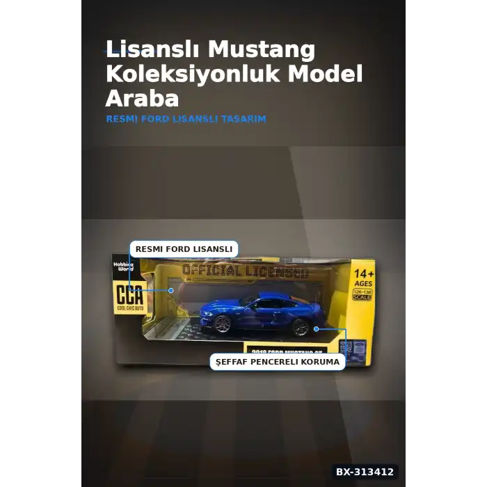 Detayli 1/32 Olcek 2018 Ford Mustang GT Kirmizi Kasik Model Araba Vitrin Icin 1 Adet BX-313412