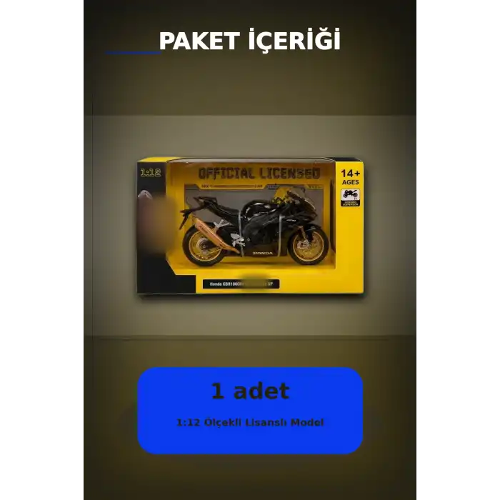 Spor Motosiklet Modeli 1/12 Ölçekli - Honda CBR1000RR R Fireblade Minyatür, Koleksiyonluk BX-313416