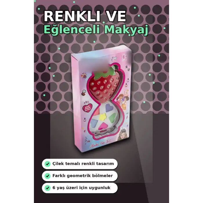 Kutulu Tekli Makyaj Seti - Çocuklar Için Şık Hediye Paketli Kozmetik Oyun Seti BX-313421