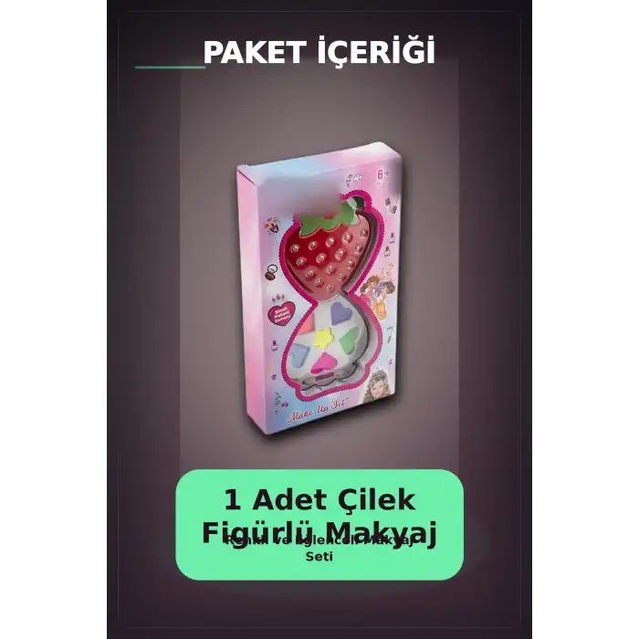 Kutulu Tekli Makyaj Seti - Çocuklar Için Şık Hediye Paketli Kozmetik Oyun Seti BX-313421