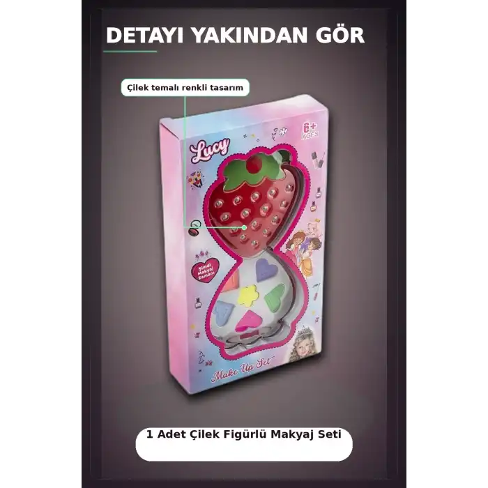 Kutulu Tekli Makyaj Seti - Çocuklar Için Şık Hediye Paketli Kozmetik Oyun Seti BX-313421