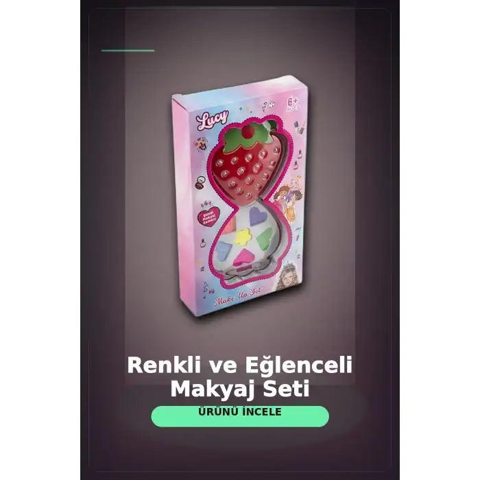 Kutulu Tekli Makyaj Seti - Çocuklar Için Şık Hediye Paketli Kozmetik Oyun Seti BX-313421