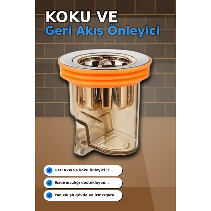 Koku Onleyici DN40 DN50 Gider Aparati Paslanmaz Celik Izgarali Silikon Contali Sifon BX-313423