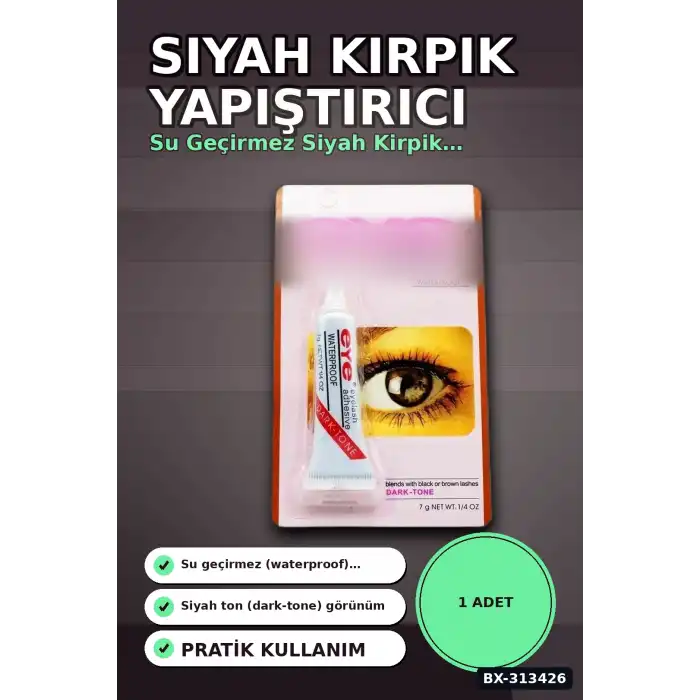 Hızlı Kuruyan Siyah Kirpik Yapıştırıcı 362 - Tek Şişe, Profesyonel Kozmetik Aksesuarı BX-313426