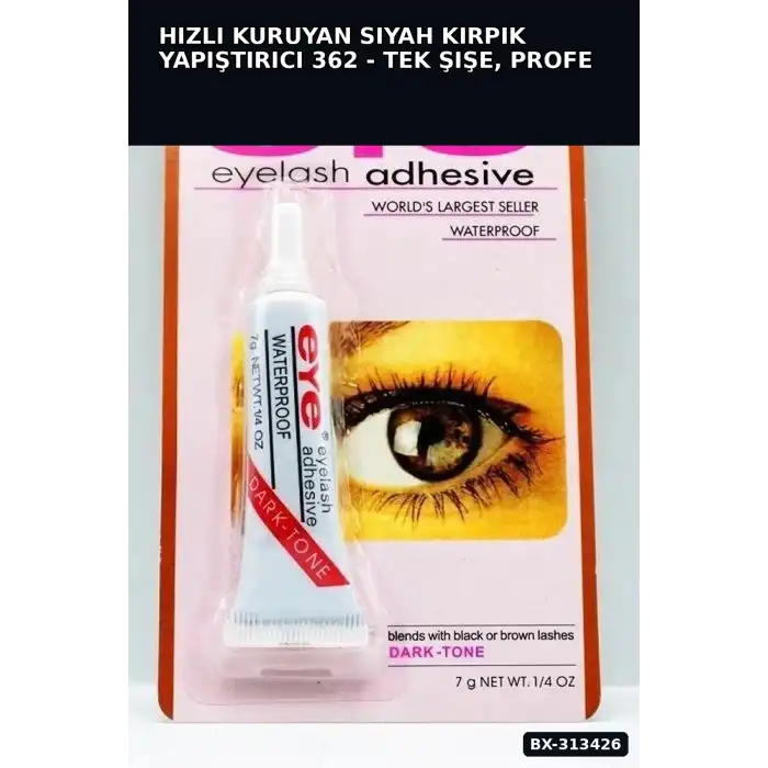 Hızlı Kuruyan Siyah Kirpik Yapıştırıcı 362 - Tek Şişe, Profesyonel Kozmetik Aksesuarı BX-313426
