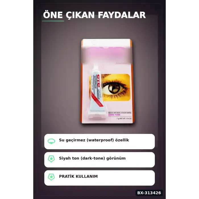 Hızlı Kuruyan Siyah Kirpik Yapıştırıcı 362 - Tek Şişe, Profesyonel Kozmetik Aksesuarı BX-313426