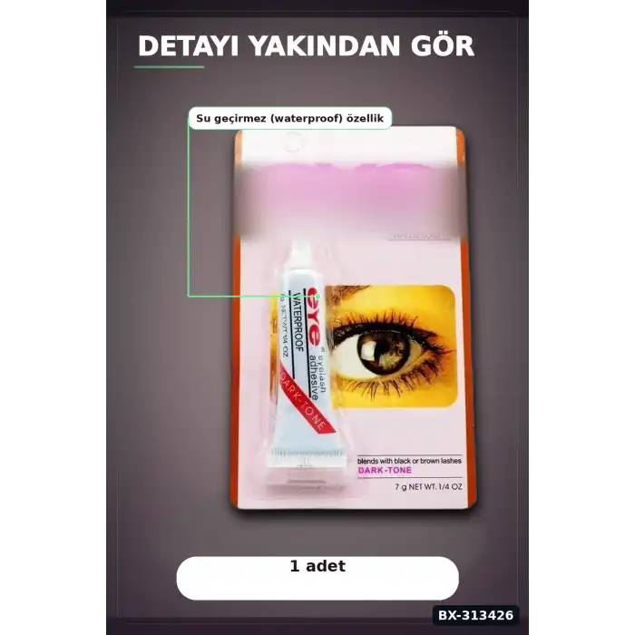 Hızlı Kuruyan Siyah Kirpik Yapıştırıcı 362 - Tek Şişe, Profesyonel Kozmetik Aksesuarı BX-313426