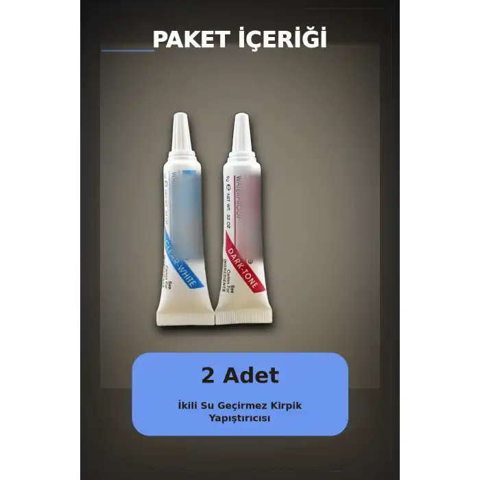 Kirpik Yapistirici Beyaz Ve Siyah Ikili Set - 2 Adet, Takma Kirpik Yapistiricisi BX-313427