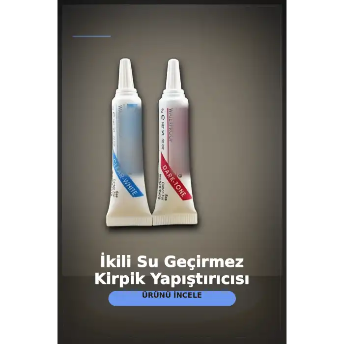 Kirpik Yapistirici Beyaz Ve Siyah Ikili Set - 2 Adet, Takma Kirpik Yapistiricisi BX-313427