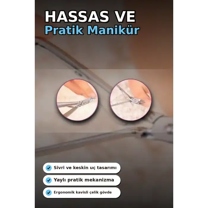 Sivri Uçlu 9.5 cm Çelik Tırnak Eti Pens - Manikür Aleti, Kişisel Bakım BX-313431