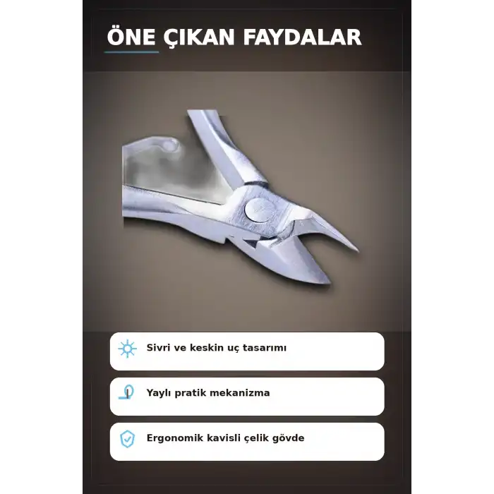 Sivri Uçlu 9.5 cm Çelik Tırnak Eti Pens - Manikür Aleti, Kişisel Bakım BX-313431