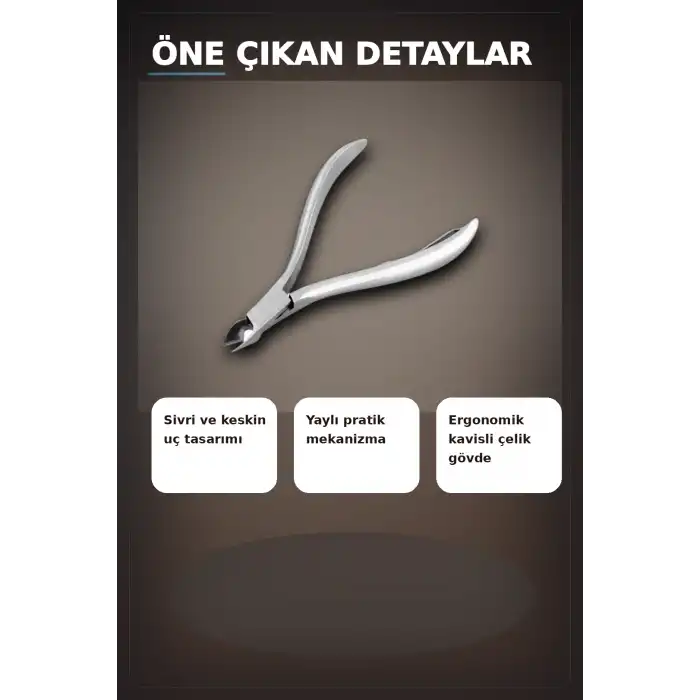 Sivri Uçlu 9.5 cm Çelik Tırnak Eti Pens - Manikür Aleti, Kişisel Bakım BX-313431