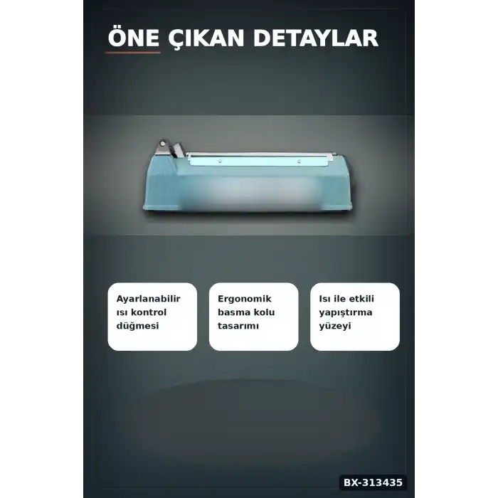 30 Cm Kaynaklı Alüminyum Gövdeli Poşet Ağzı Kapatma Makinası FS-300 Isı Ayarı 8 Kademe BX-313435