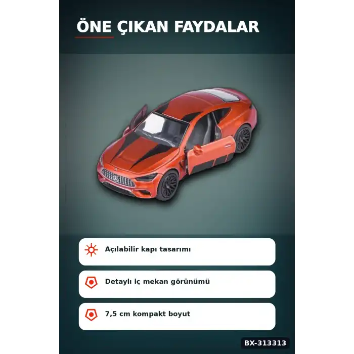 Resmi Lisanslı 7.5 cm Mercedes-AMG Mini Model Araba - 1 Adet, Koleksiyonluk Oyuncak BX-313313
