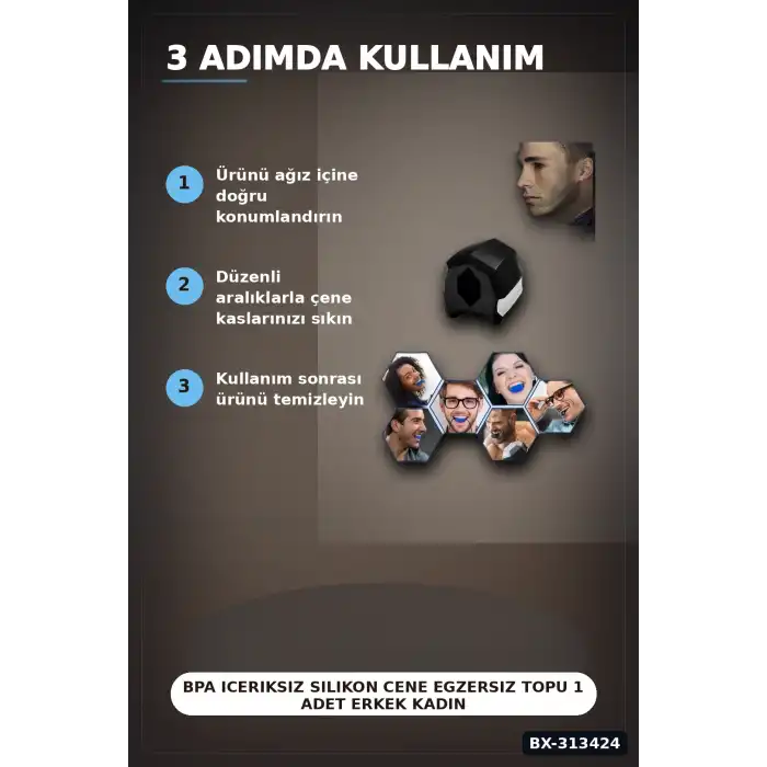 BPA Iceriksiz Silikon Cene Egzersiz Topu 1 Adet Erkek Kadin Cene Kaslari Icin BX-313424