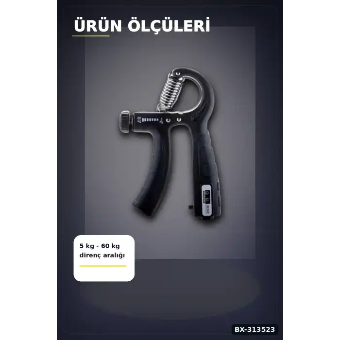 Sayaçlı 15.5 Cm El Yayı Egzersiz Aleti - Tekli Paket, Fitness Spor Ekipmanı BX-313523
