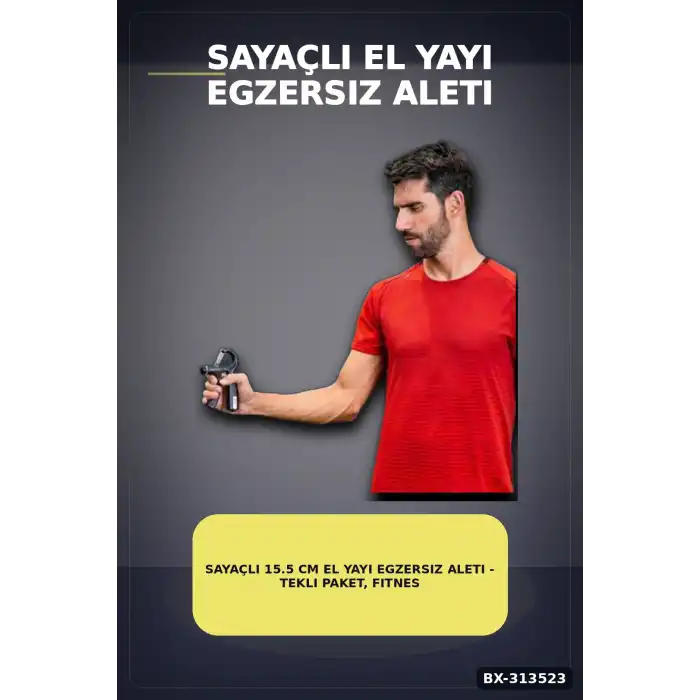 Sayaçlı 15.5 Cm El Yayı Egzersiz Aleti - Tekli Paket, Fitness Spor Ekipmanı BX-313523