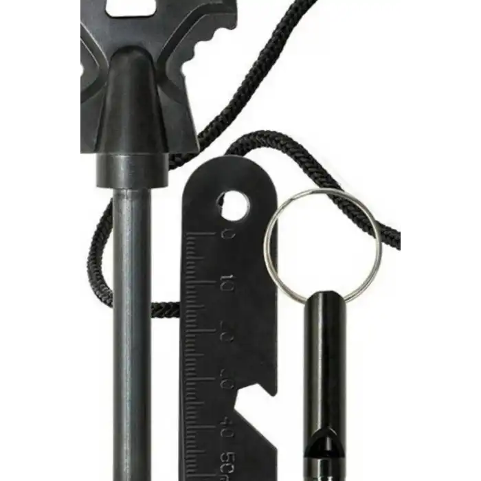 SOS Düdüklü 4x11 cm Magnezyum Çakmaktaşı Ateş Başlatma Kiti - Kampçılık BX-313526