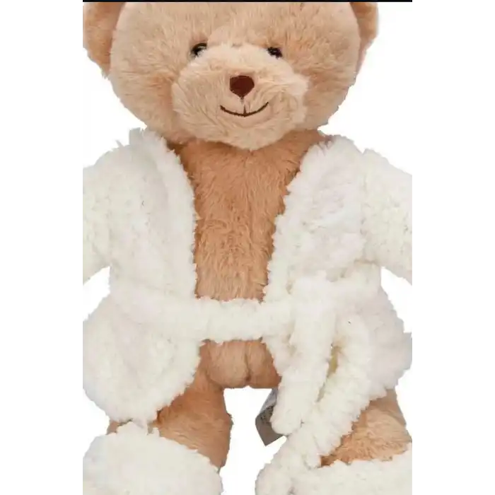 Pijamalı 40 cm Yumuşak Peluş Ayıcık - Sevimli Uyku Arkadaşı Hediye Oyuncağı BX-313542