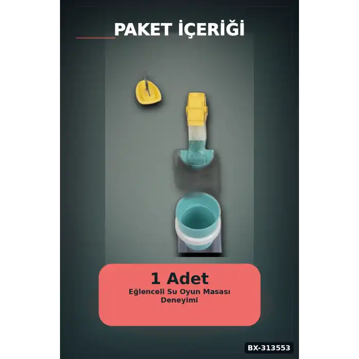 Ayarlanabilir Bacaklı 82 cm Kum Ve Su Oyun Masası - 24 Ay+ Çocuklar İçin Çift Bölmeli BX-313553