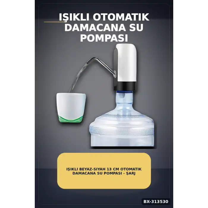 Şarjlı 304 Paslanmaz Çelik Damacana Su Pompası - Usb Şarjlı Otomatik Sebil, Mutfak İçin BX-313530