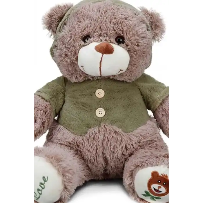 43 Cm T-Shirt Giydirilmiş Peluş Ayı Oyuncak - Yumuşak Seçenekli BX-313535