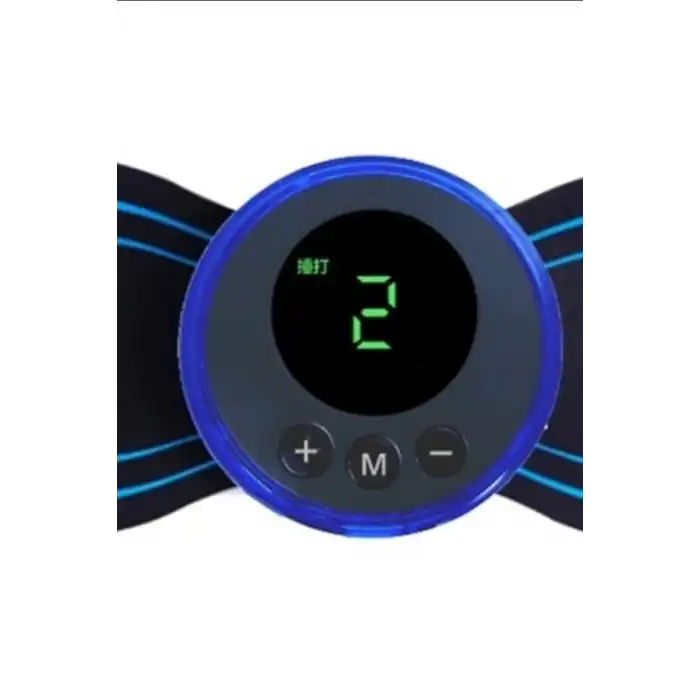 8 Mod 19 Seviyeli LCD Ekranlı EMS Boyun Omuz Sırt Bel Masaj Bandı USB Şarjlı BX-313575