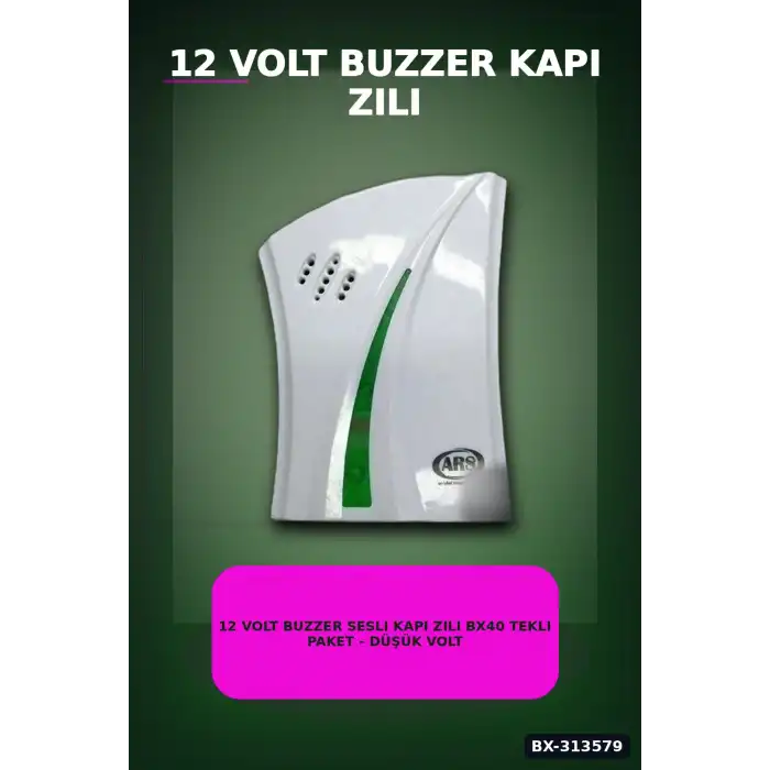 12 Volt Buzzer Sesli Kapı Zili Bx40 Tekli Paket - Düşük Voltajlı Kapı Zili BX-313579