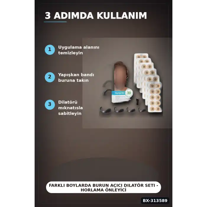 Farklı Boylarda Burun Açıcı Dilatör Seti - Horlama Önleyici Starter Kit BX-313589