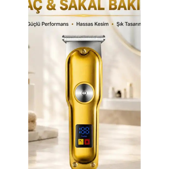 T Bıçaklı Saç Sakal Kesme Makinesi 120 Dakika Kullanım 3 Tarak USB Şarjlı Profesyonel BX-313662