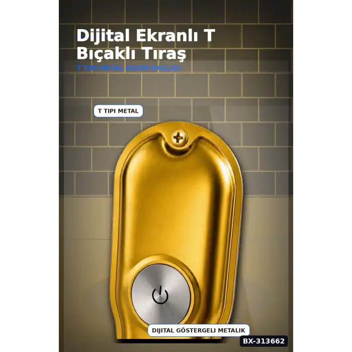 T Bıçaklı Saç Sakal Kesme Makinesi 120 Dakika Kullanım 3 Tarak USB Şarjlı Profesyonel BX-313662