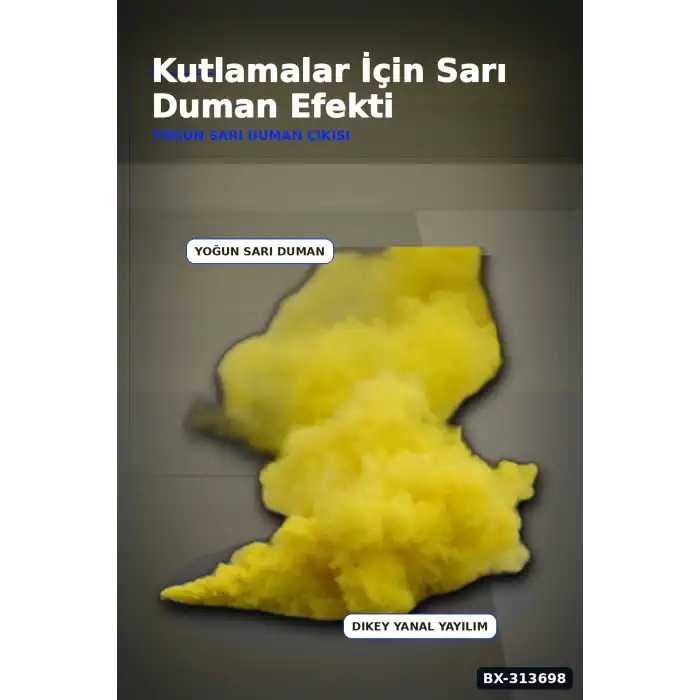 Sarı Duman Bombası 1 Adet Renkli Sis Çıkaran Parti Organizasyon Malzemesi BX-313698