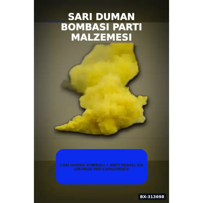 Sarı Duman Bombası 1 Adet Renkli Sis Çıkaran Parti Organizasyon Malzemesi BX-313698