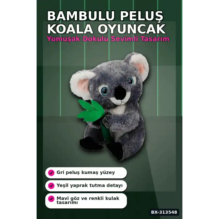 Yumuşacık Bambulu Peluş Koala Oyuncak 30 Cm Uzunluk Sevimli Uyku Arkadaşı BX-313548