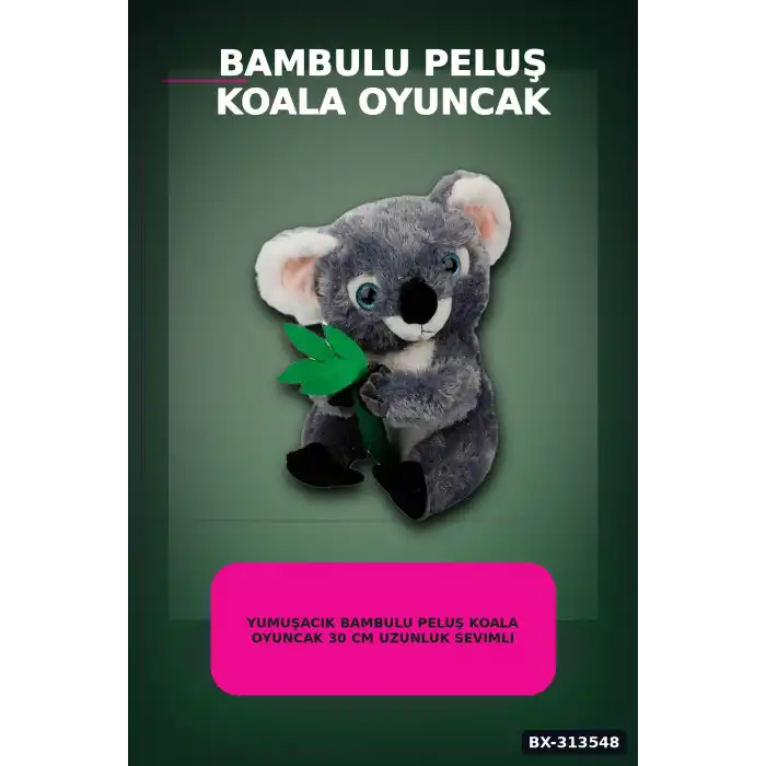 Yumuşacık Bambulu Peluş Koala Oyuncak 30 Cm Uzunluk Sevimli Uyku Arkadaşı BX-313548