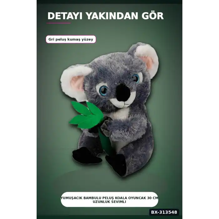 Yumuşacık Bambulu Peluş Koala Oyuncak 30 Cm Uzunluk Sevimli Uyku Arkadaşı BX-313548
