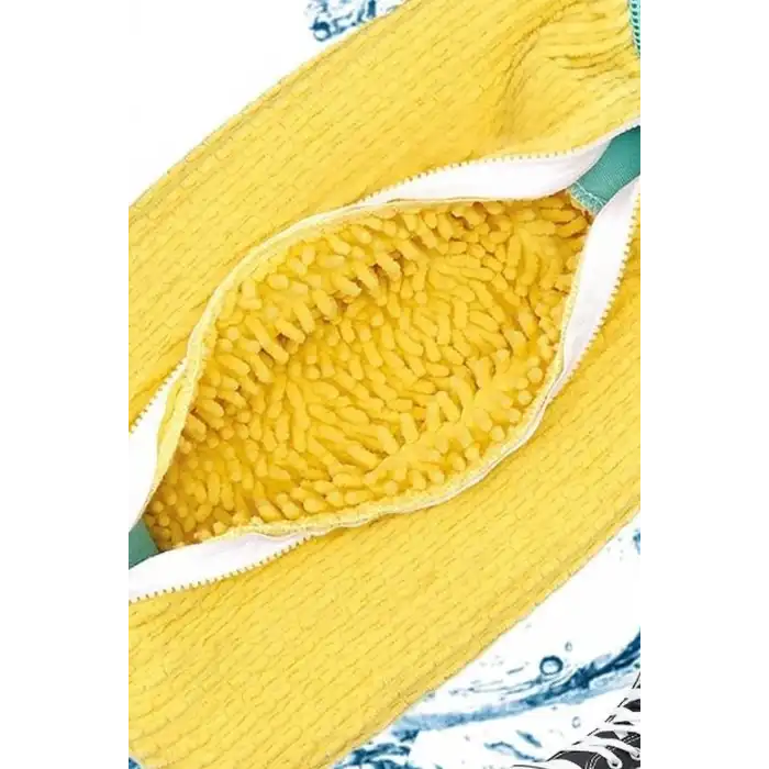 Mikrofiber Astarlı 1 Adet Ayakkabı Yıkama Torbası - Fermuarlı Spor Ayakkabı Koruyucu BX-313582