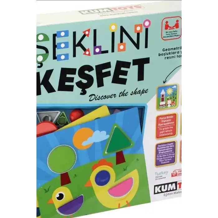 Plastik Şekil Yerleştirme Kartı Oyunu - Eğitici Zeka Geliştirme Seti, 2+ Yaş Çocuk İçin BX-313650