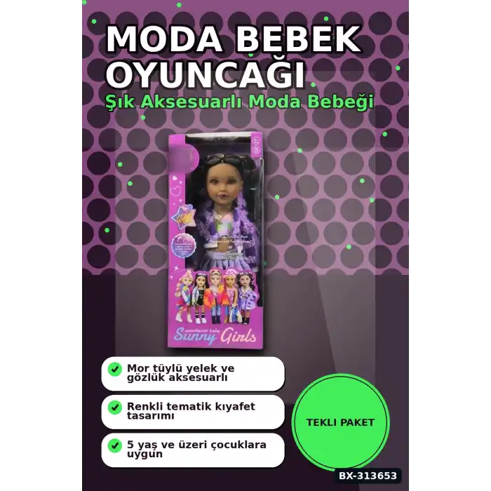 41 cm Moda Bebek Oyuncaği - Sevimli Tasarim, Cocuklar Icin Tekli Paket BX-313653