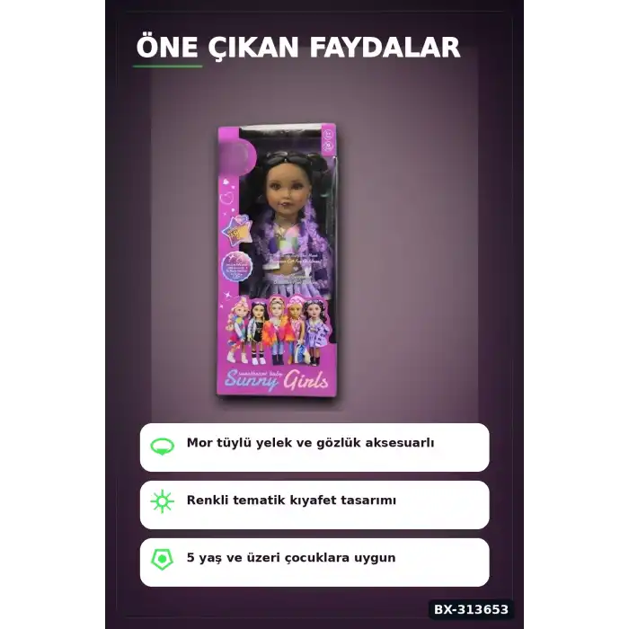41 cm Moda Bebek Oyuncaği - Sevimli Tasarim, Cocuklar Icin Tekli Paket BX-313653