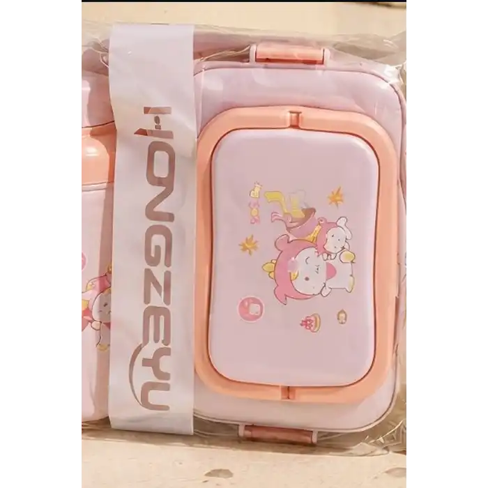 Bpa Icerikli Sızdırmaz Matara ve Beslenme Kabi Seti - 3 Parca, Cocuk Okul Cantasi Hediyesi BX-313480
